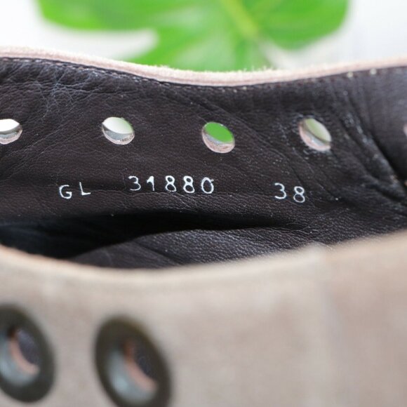 Stuart Weitzman Womens Portside Sandal Size 7 Tan Suede Slingback Peep Toe Heels - Picture 11 of 12